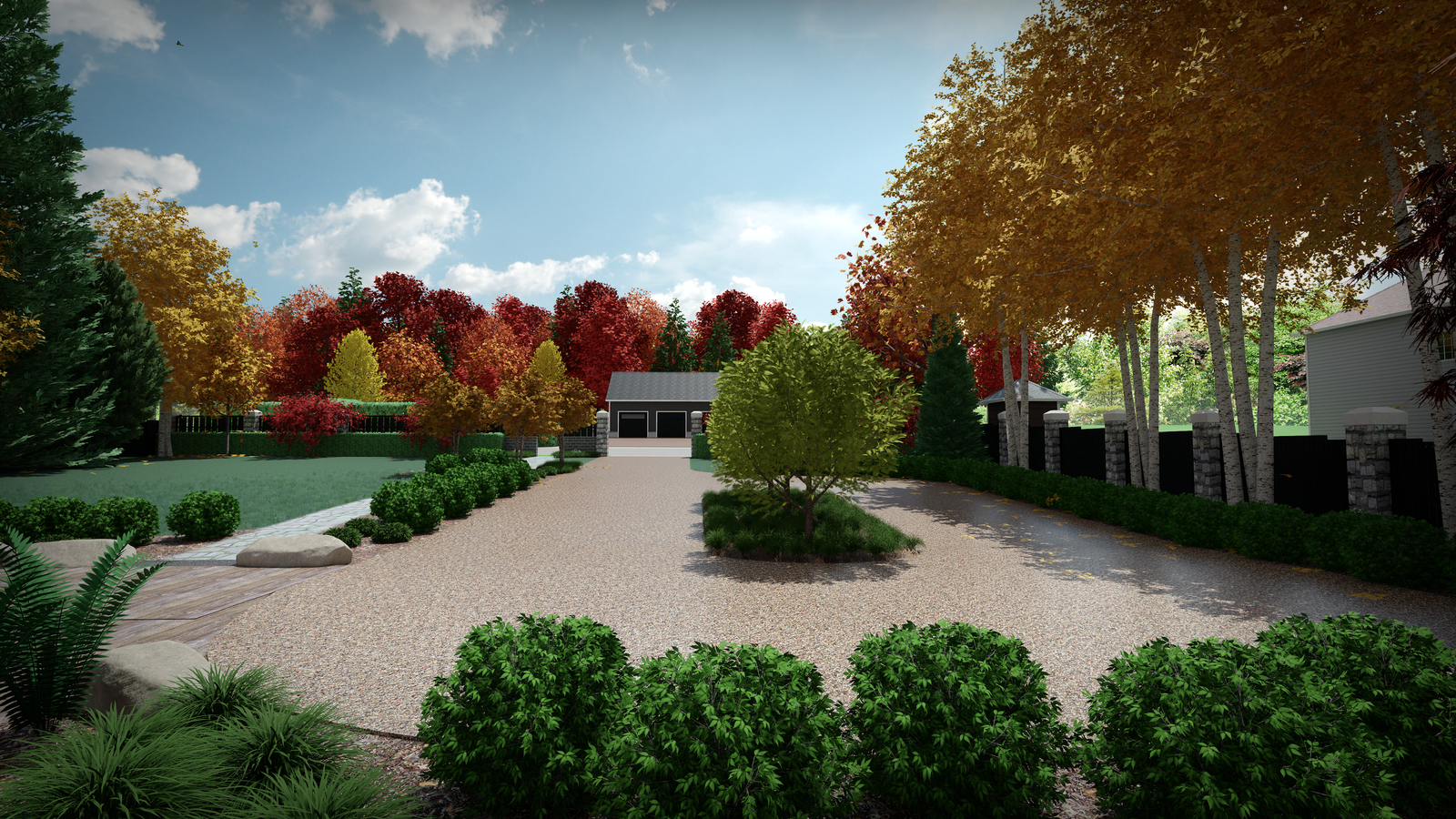 3D perspective render — photorealistic view approved before groundbreaking